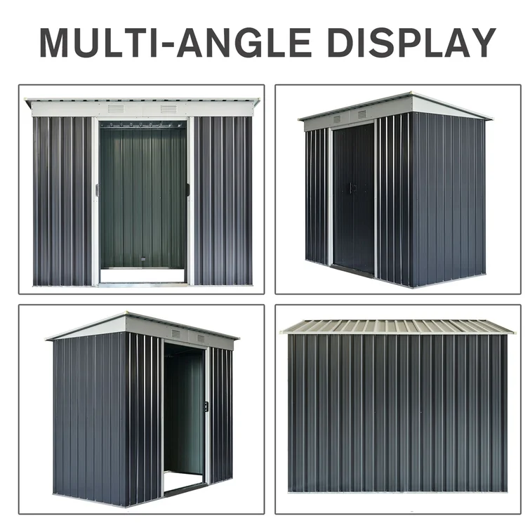 85.5" W x 48" D Storage Shed