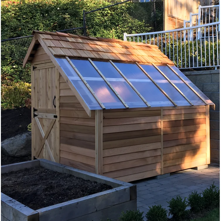 Sunhouse 8ft W x 8ft D Western Red Cedar Wood Storage Shed