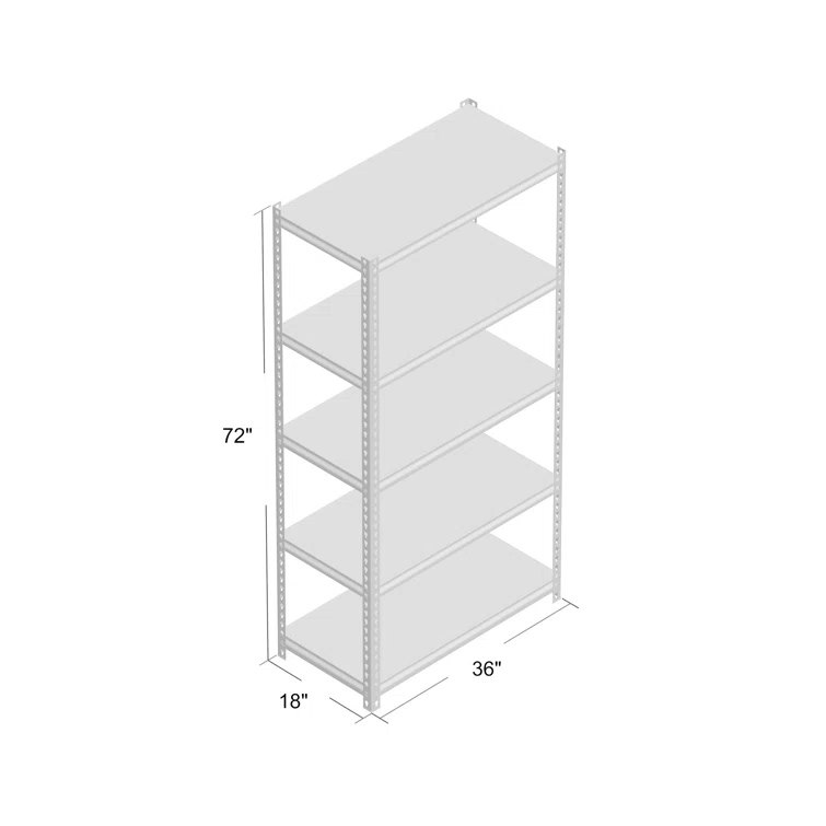 36'' W Metal Height -Adjustable Shelving Unit