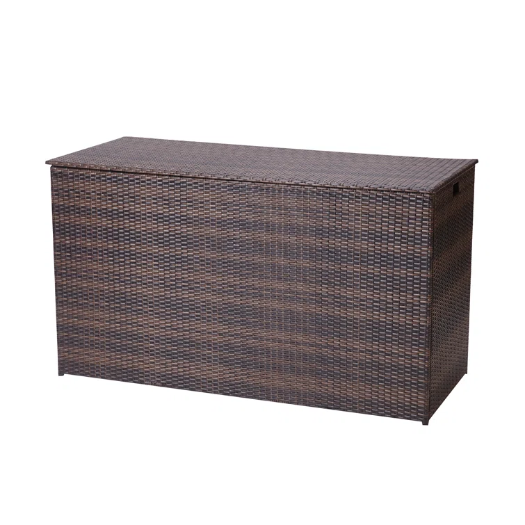 Teamson Home 154-Gallon Outdoor Storage Chest with Handles, Brown