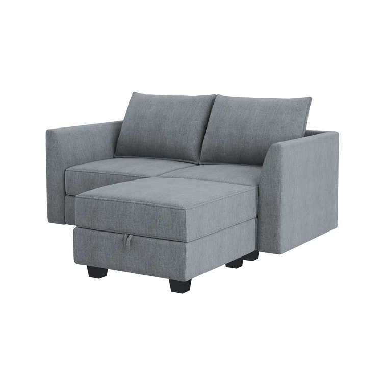 L Shaped Modular Reversible Sofa with Chaise Small Sectional