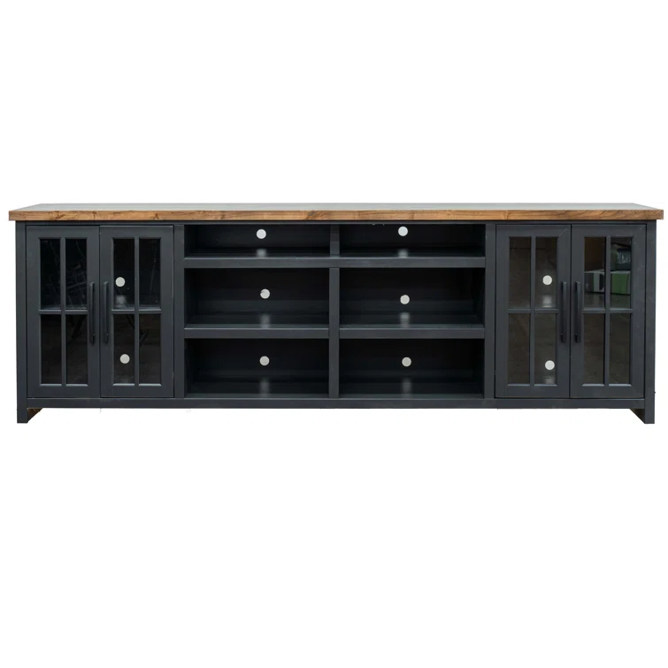 Brixham 96 inch TV Stand Console for TVs up to 100 inches, No Assembly Required, Two-Tone Finish
