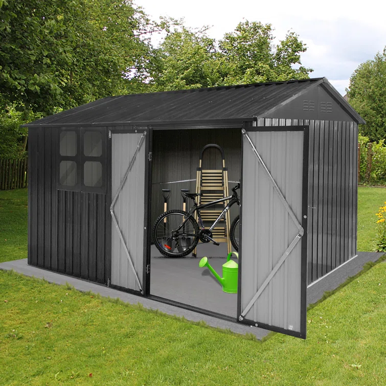 Burton 10 Ft. W X 8 Ft. D Metal Tool Shed