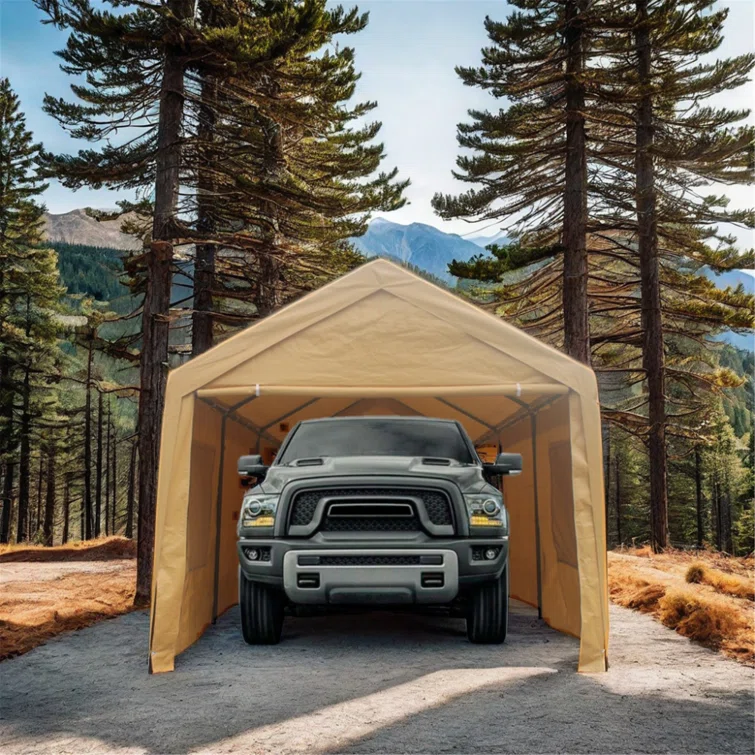 Metal Garage Shed,Outdoor Portable Garage,Party Tent Heavy Duty Canopy Carport