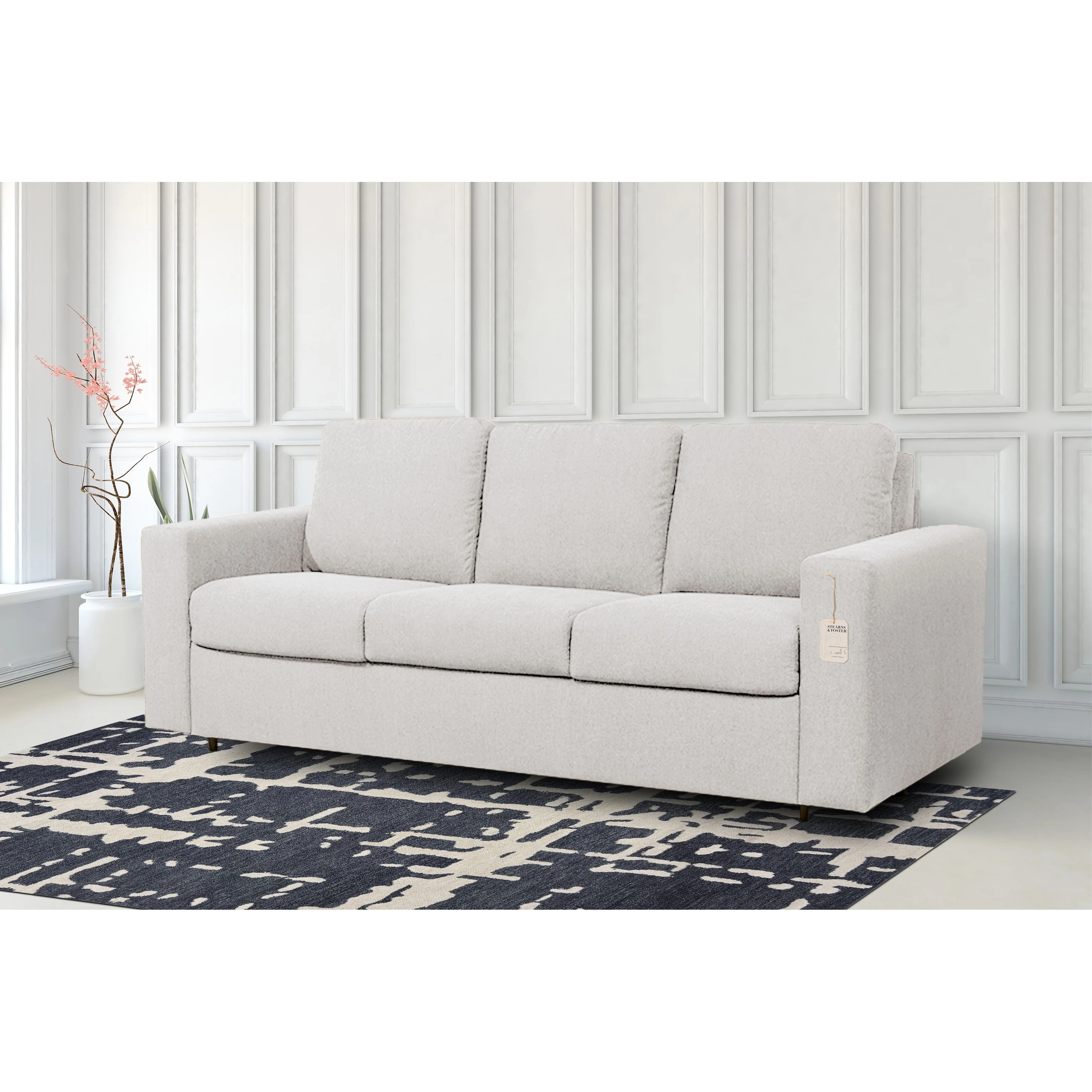 Stearns & Foster® Paolo 82 in. Queen Sleeper Sofa with 5in Memory Foam Mattress