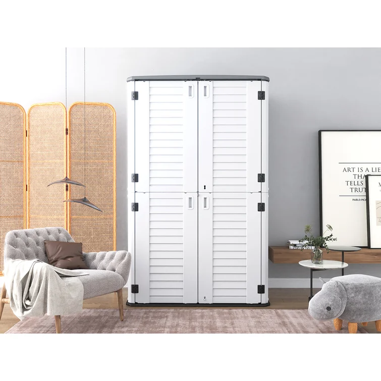 Outdoor Weather Resistance 4 ft. 2 in. W x 2 ft. 5 in. D Resin Vertical Tool Shed
