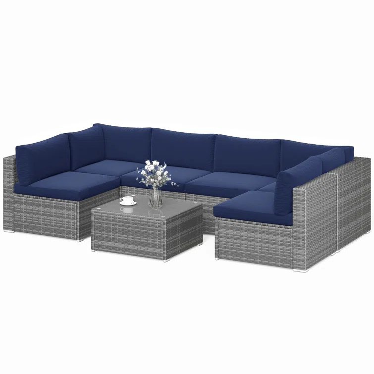 Celinez 6 - Person Outdoor Seating Group with Cushions