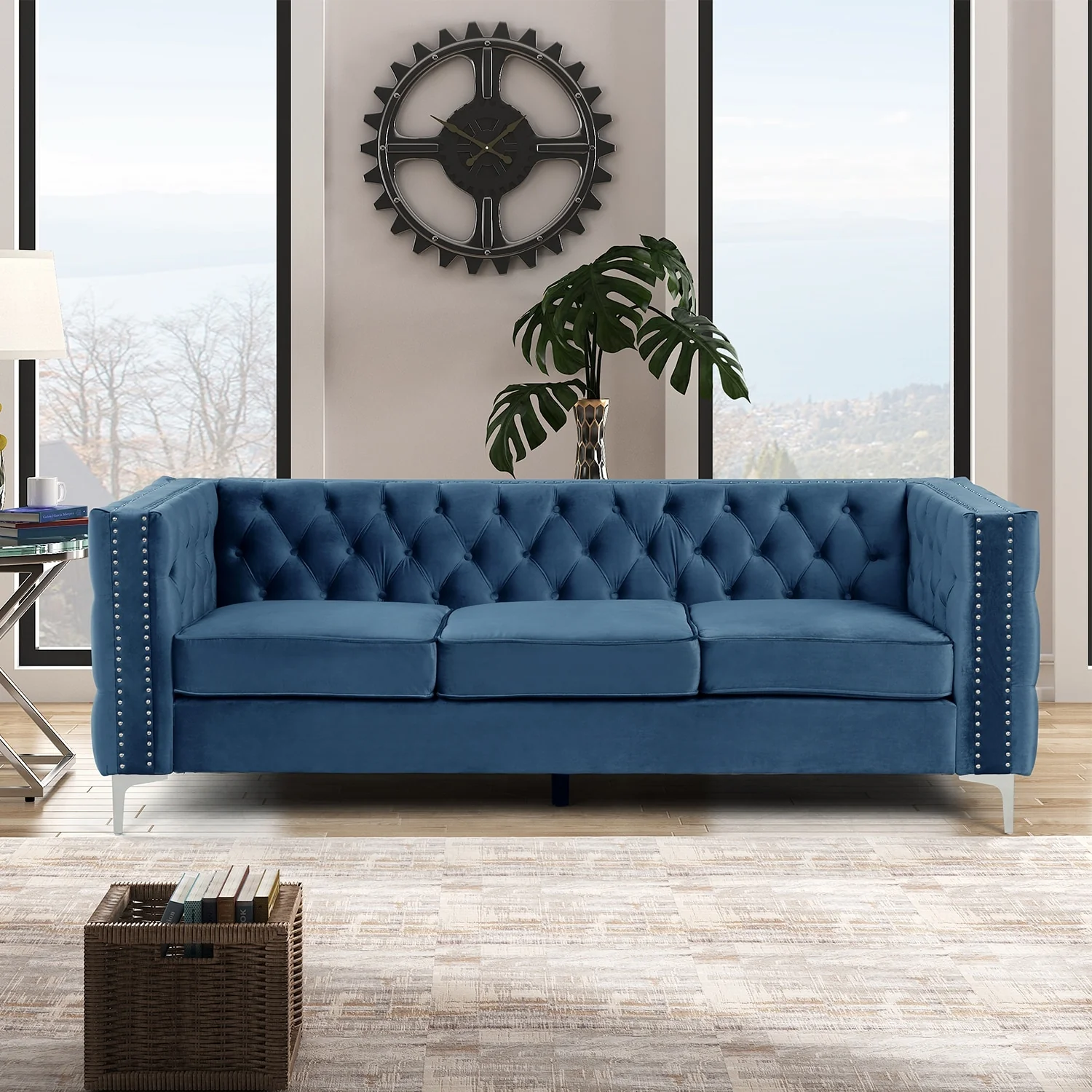 Morden Fort Deep Dutch Velvet Modern Sofa