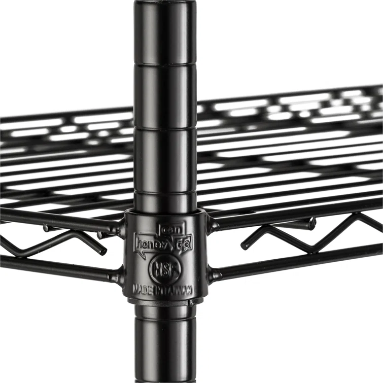 4-Tier Metal Height-Adjustable Shelving Unit (54" H x 36" W x 14" D)