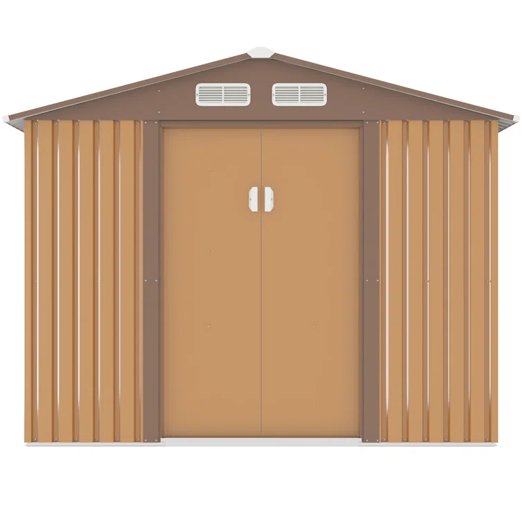 8 ft. W x 8 ft. D Metal Storage Shed