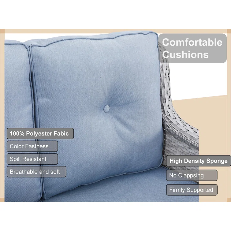 Carolina 5 - Person Outdoor Seating Group with Cushions