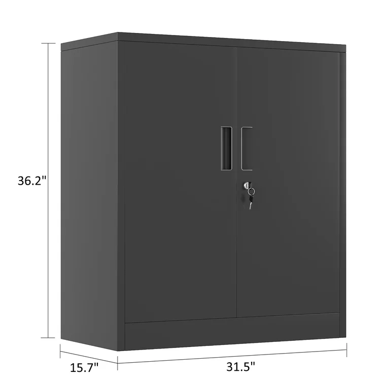 Huguley 36.2" H x 31.5" W x 15.75" D Metal Storage Cabinet