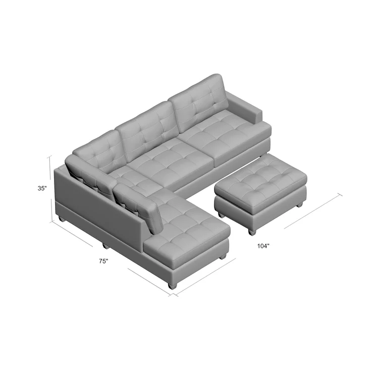 Giuliana Faux Leather Sectional
