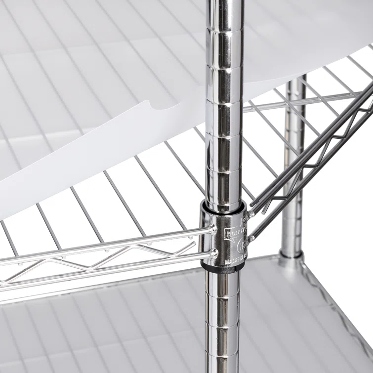 4-Tier Metal Height-Adjustable Shelving Unit (26" W x 72" H x 18" D)