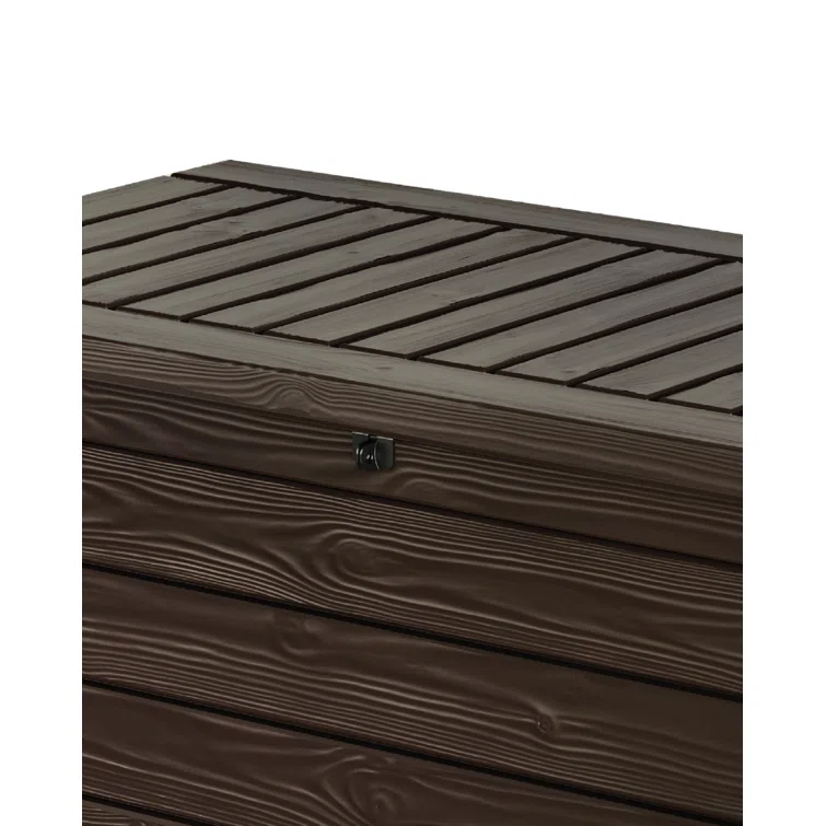 Keter Westwood 150 Gallon Large Durable Resin Outdoor Storage and Organization Deck Box For Patio Furniture and Supplies