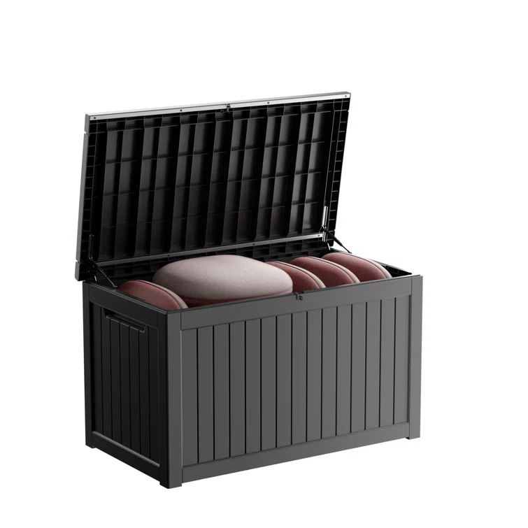 LeHom 57.5'' W 230 Gallons Water Resistant Resin Lockable Deck Box