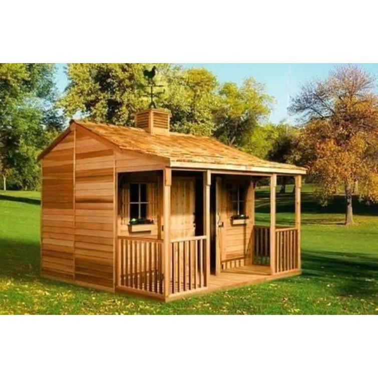 Ranchhouse 12 ft. W x 14 ft. D Western Red Cedar Wood Storage Shed