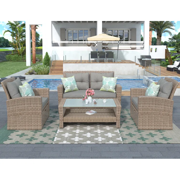 6 - Person Outdoor Seating Group with Cushions