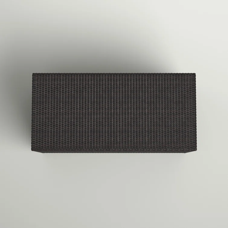 Latitude Run® Larren 59'' W 50 Gallons Water Resistant Wicker Deck Box in Espresso