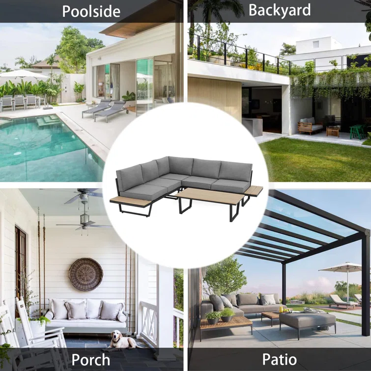 5 - Person Outdoor Seating Group with Cushions