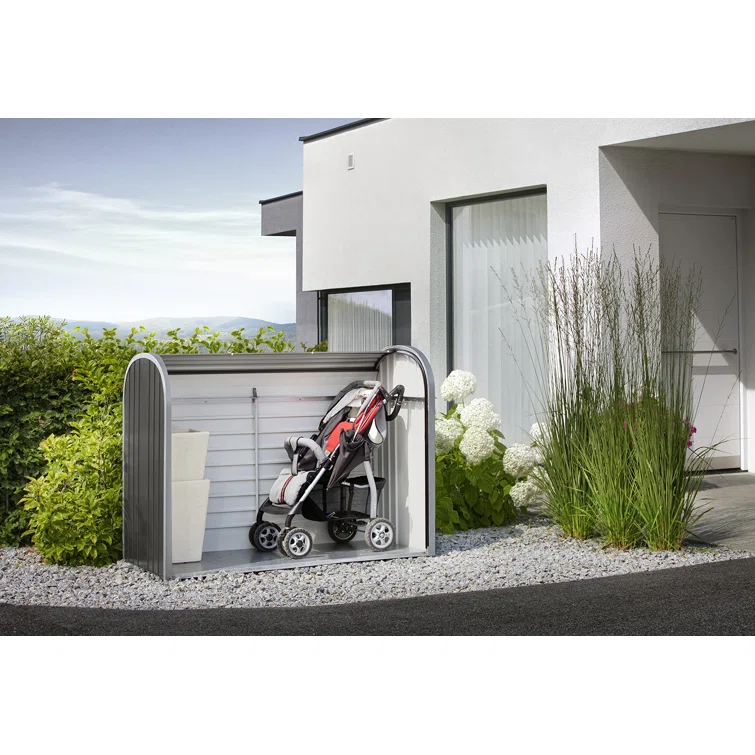 Biohort StoreMax 6 ft. W x 3 ft. D Metal Horizontal Bike Shed