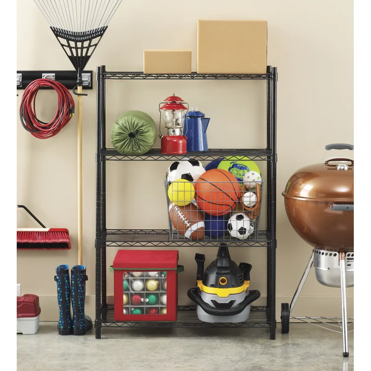 Tiverton 36'' W Metal Height -Adjustable Shelving Unit