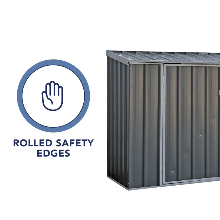 Space Saver 7 ft. W x 3 ft. D Metal Horizontal Storage Shed