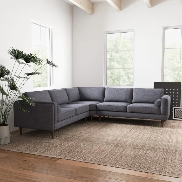Elberon 3 - Piece Modern Living Room Symmetrical Corner Sofa
