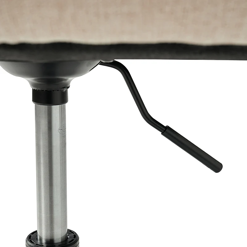 Leonhard Upholstered Swivel Task Chair: Plush Velvet Feel with Linen-Inspired Fabric, Adjustable Height, and Wheels