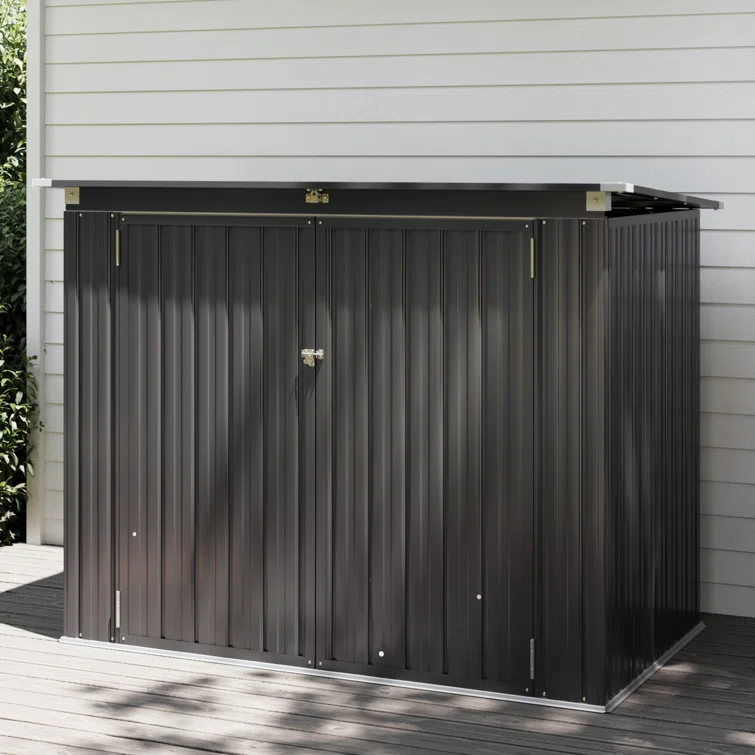 6 Ft. W X 3 Ft. D Galvanized Steel Horizontal Garage Shed