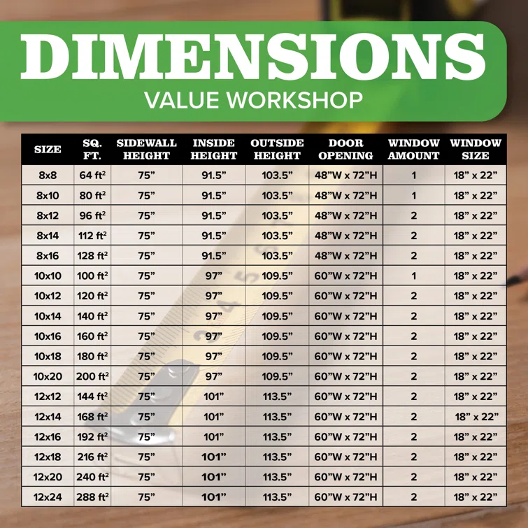 Value Workshop Outdoor Wood Storage Shed