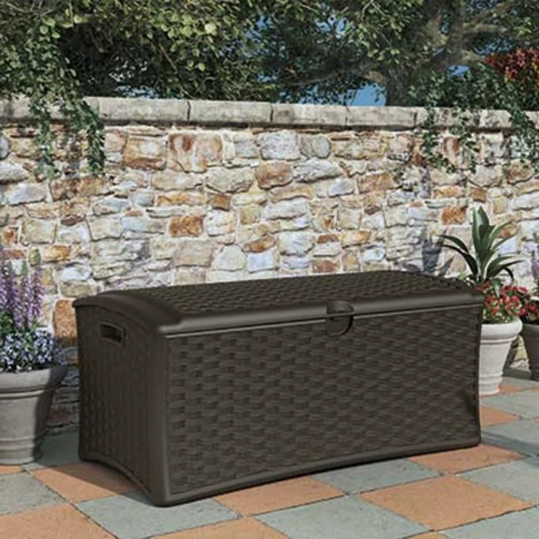 Suncast 48'' W 72 Gallons Water Resistant Plastic Deck Box in Brown