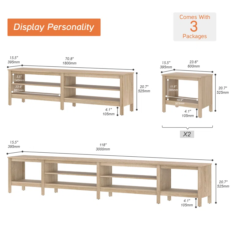 Ashae 118.1'' Media Console