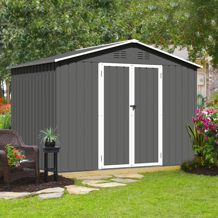 Alcazar 8 ft x 6 ft Metal Storage Shed