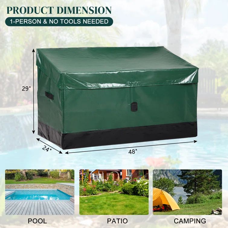 130 Gallon Portable Waterproof Camping Deck Box