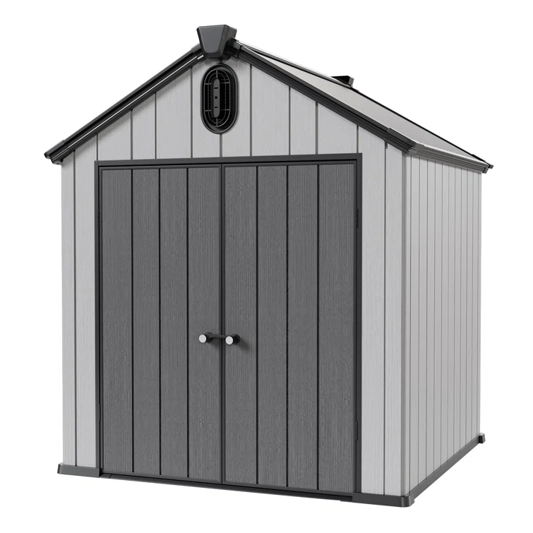 iYofe Outdoor 6 ft. W x 6 ft. D Resin Storage Shed