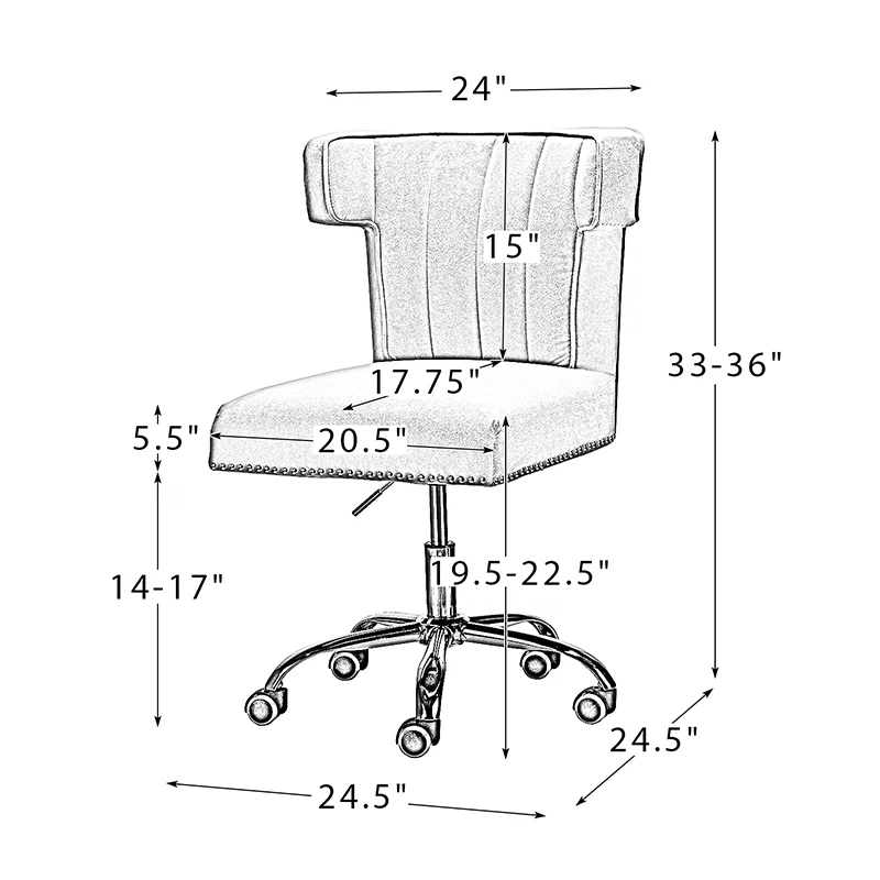 Nadine Velvet Office Chair