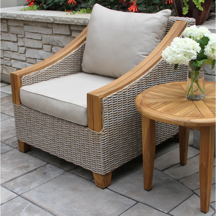 Carlton 3 Piece Rattan Sofa Seating Group with Sunbrella Cushions.