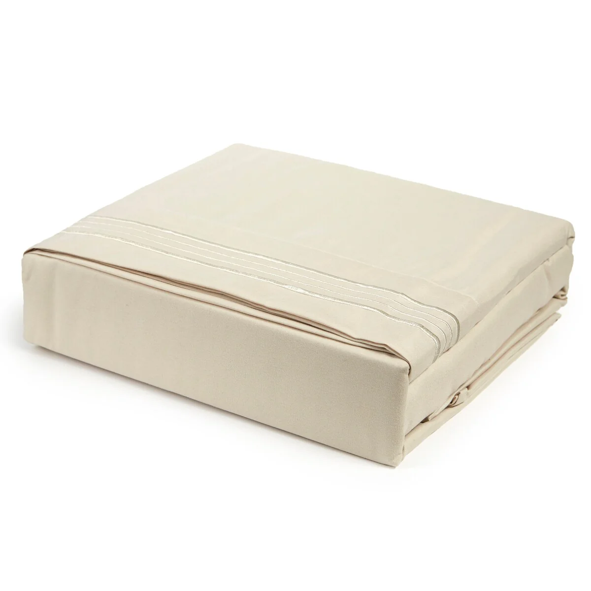 Authentic Hotel and Spa 1800 TC Brushed Microfiber Sheet Set with 4 Line Embroidery