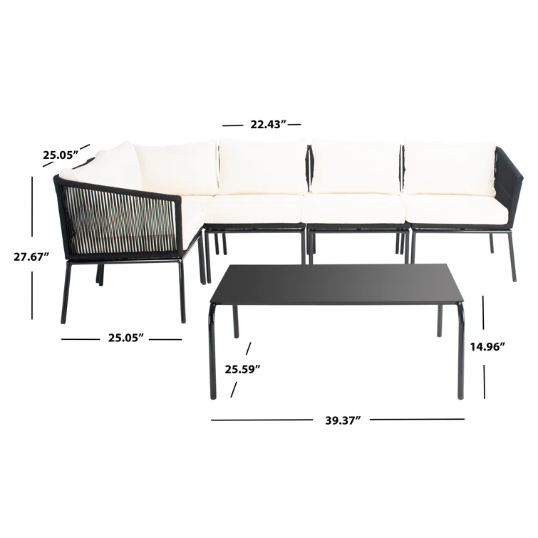 5 - Person Outdoor Seating Group with Cushions