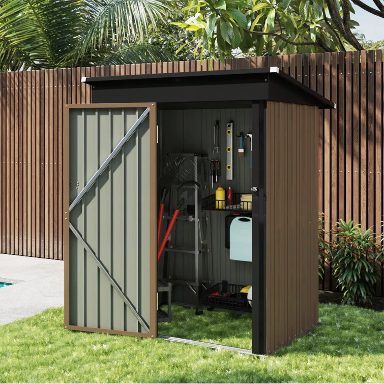5 ft. W x 3 ft. D Metal Storage Shed