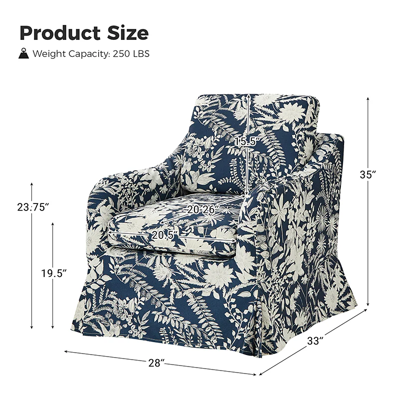 Bertram Claas 360 Degree Swivel Chair With Slipcover