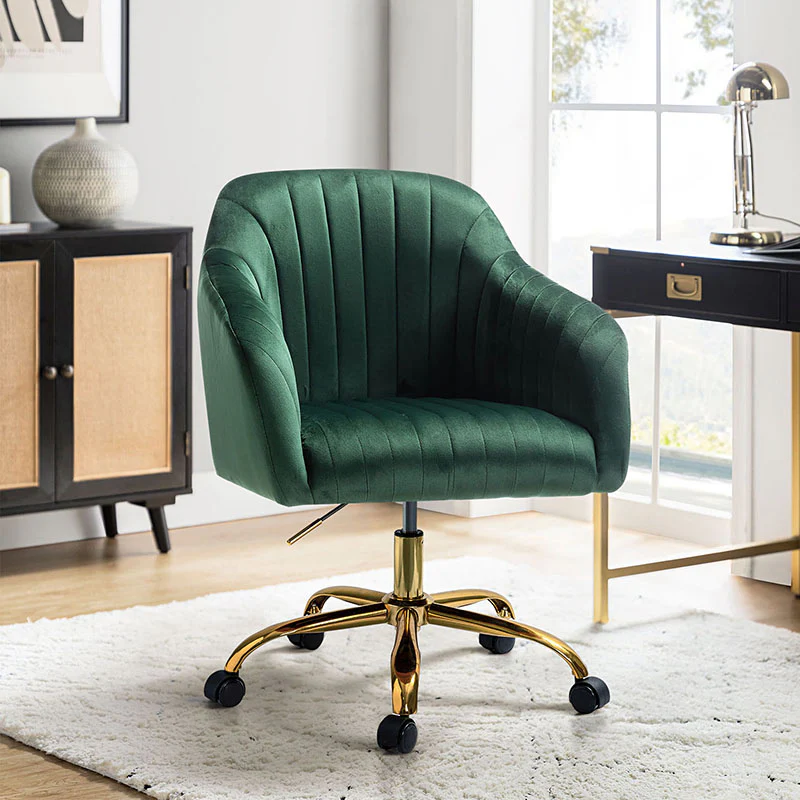 Bright Velvet Office Chair