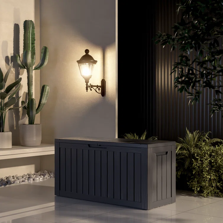 Emperic Design 46.3'' W 80 Gallons Water Resistant Resin Lockable Deck Box