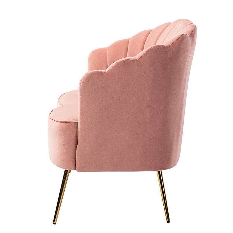 Ariel 3-Piece Scalloped Velvet Living Room Set