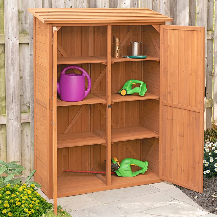 4 ft. W x 2 ft. D Solid Wood Lean-To Storage Shed