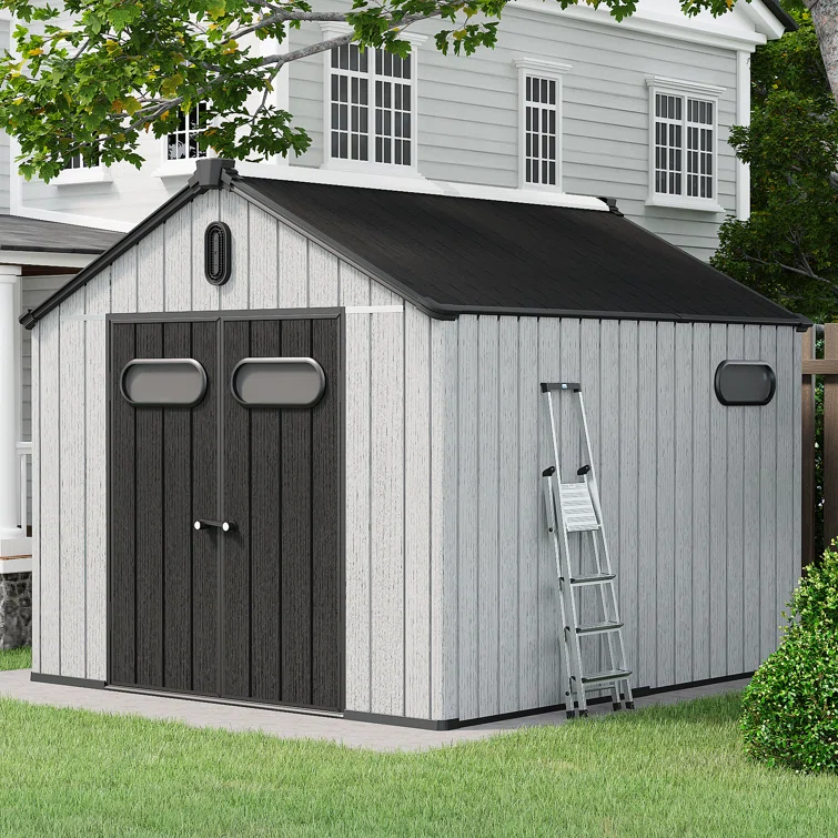 8 ft. W x 10 ft. D Metal Storage Shed