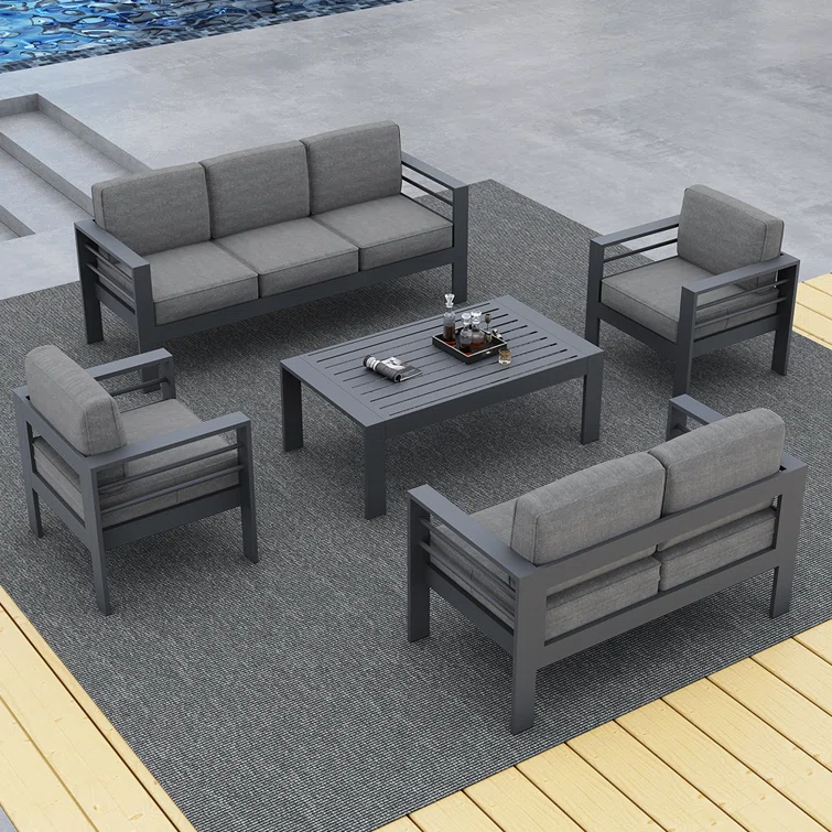 Bivon 7 - Person Outdoor Seating Group with Cushions