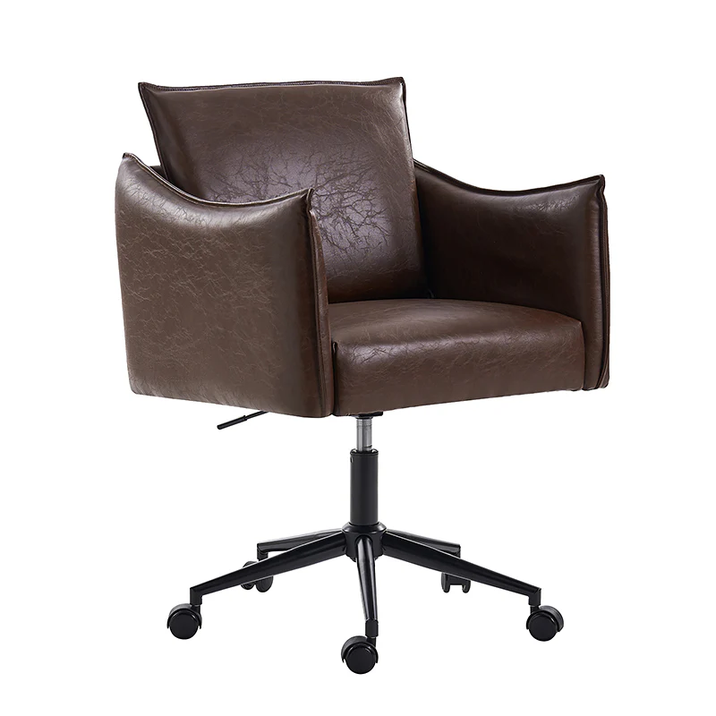 Fabius Mid-Century Modern Height-Adjustable Swivel Office Chair
