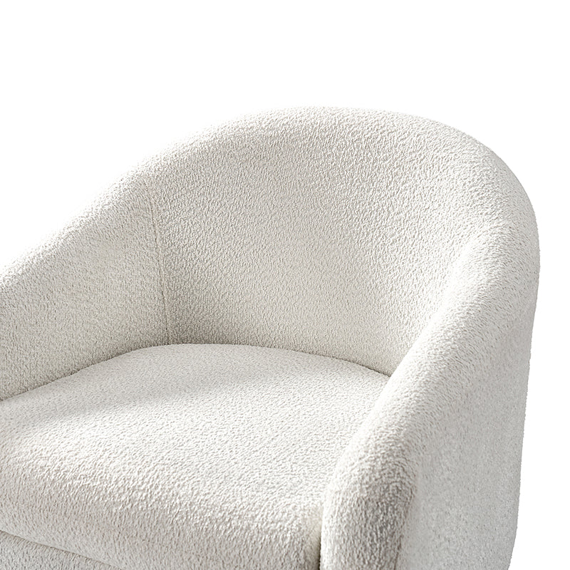 August Boucle Armchair Chair with Soft, Fuzzy Texture